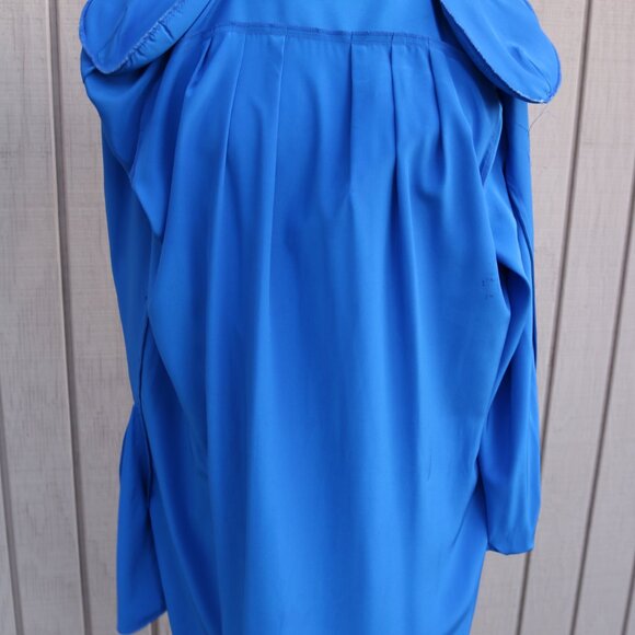 Ports International Dress Royal Blue Button Down Long Dress Shirt Dre - Picture 9 of 14